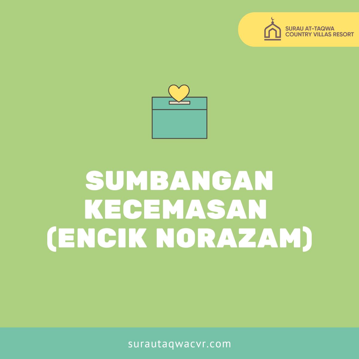 Green Minimalist Donation LinkedIn Post